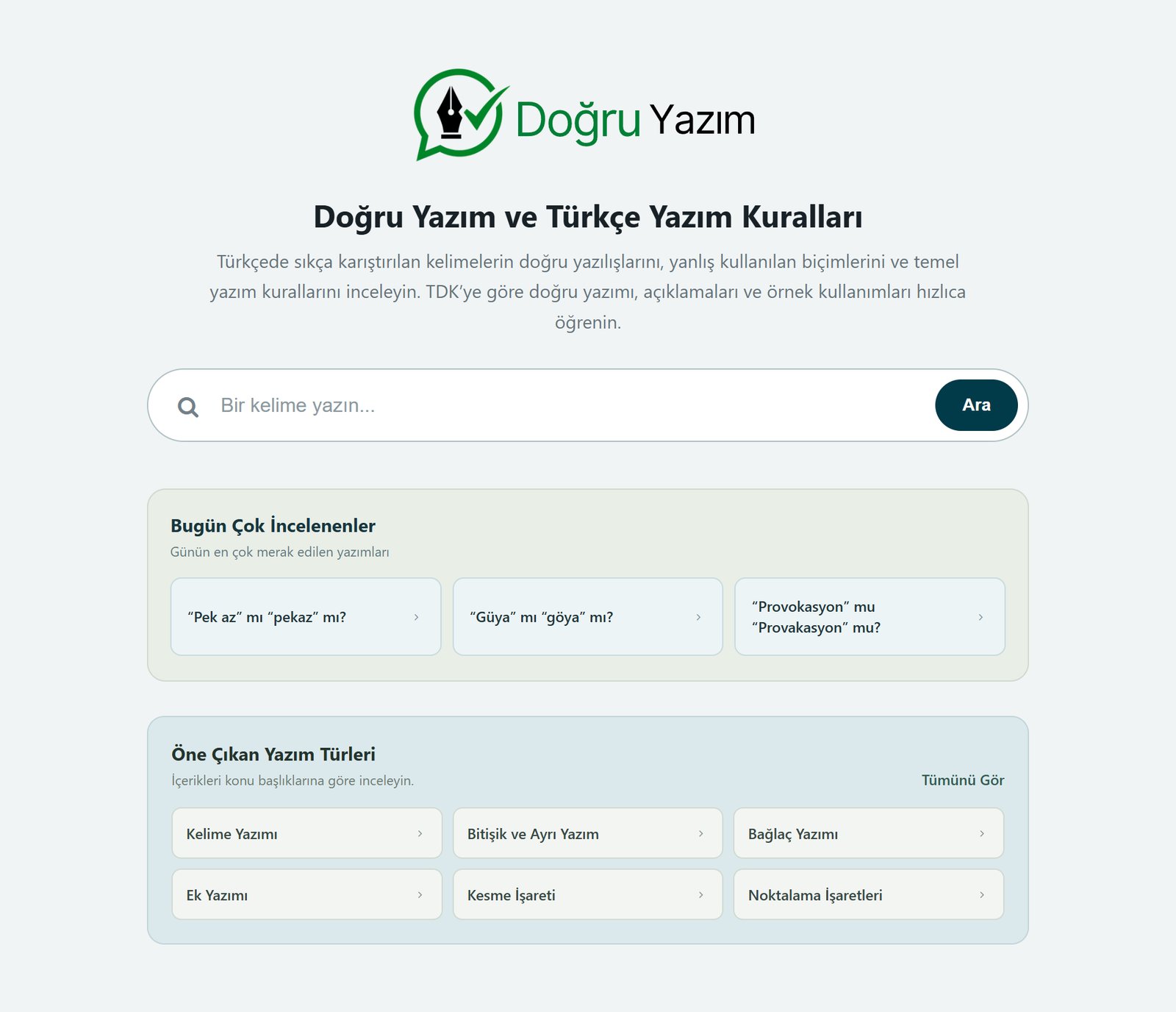 Doğru Yazım